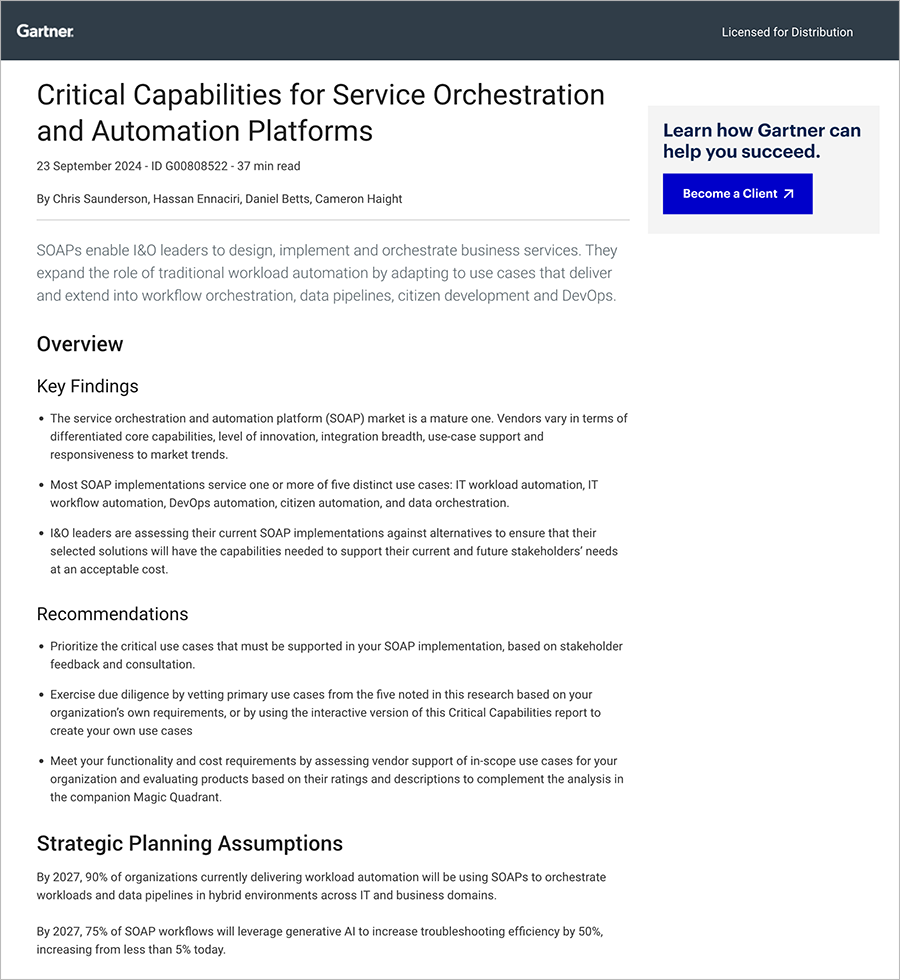 Gartner Critical Capabilities For Soap Snapshot